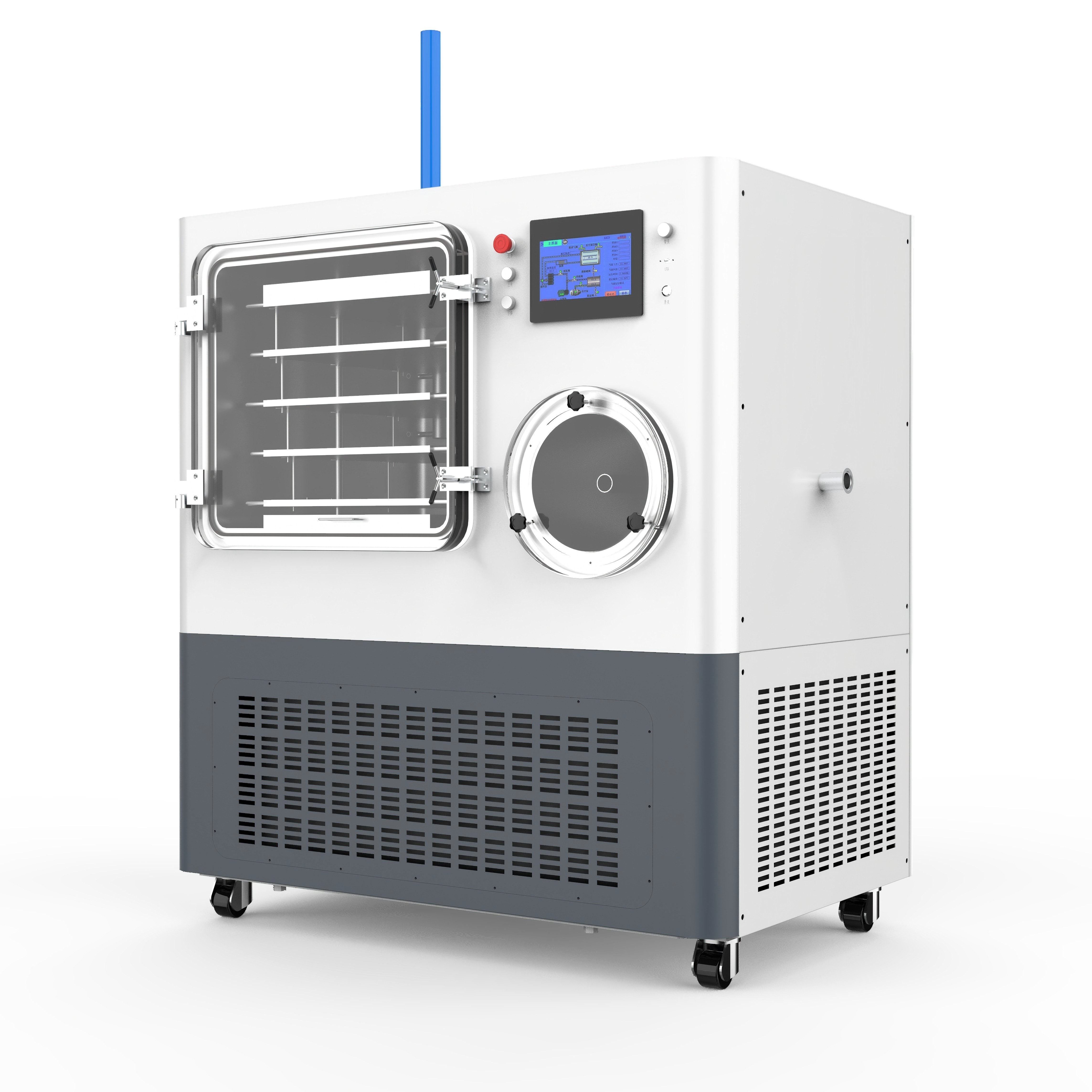 真空冷冻干燥机SZFD-50B(压盖型，0.55㎡，双仓，硅油加热)